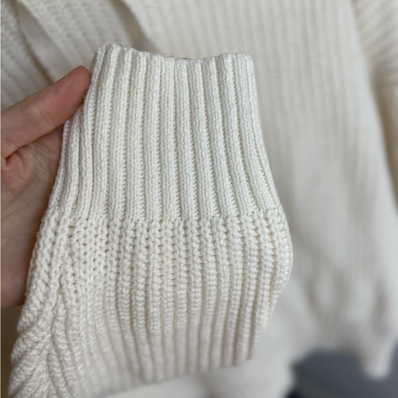 Nine West Women's White Knit Hoodie Sweater, Size XXL - Picture 4 of 11